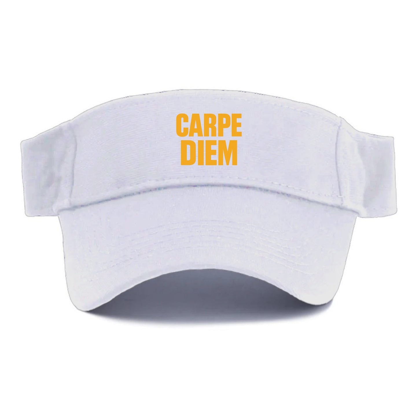 Bold typography design - "CARPE DIEM" - seize the day - Visor - White