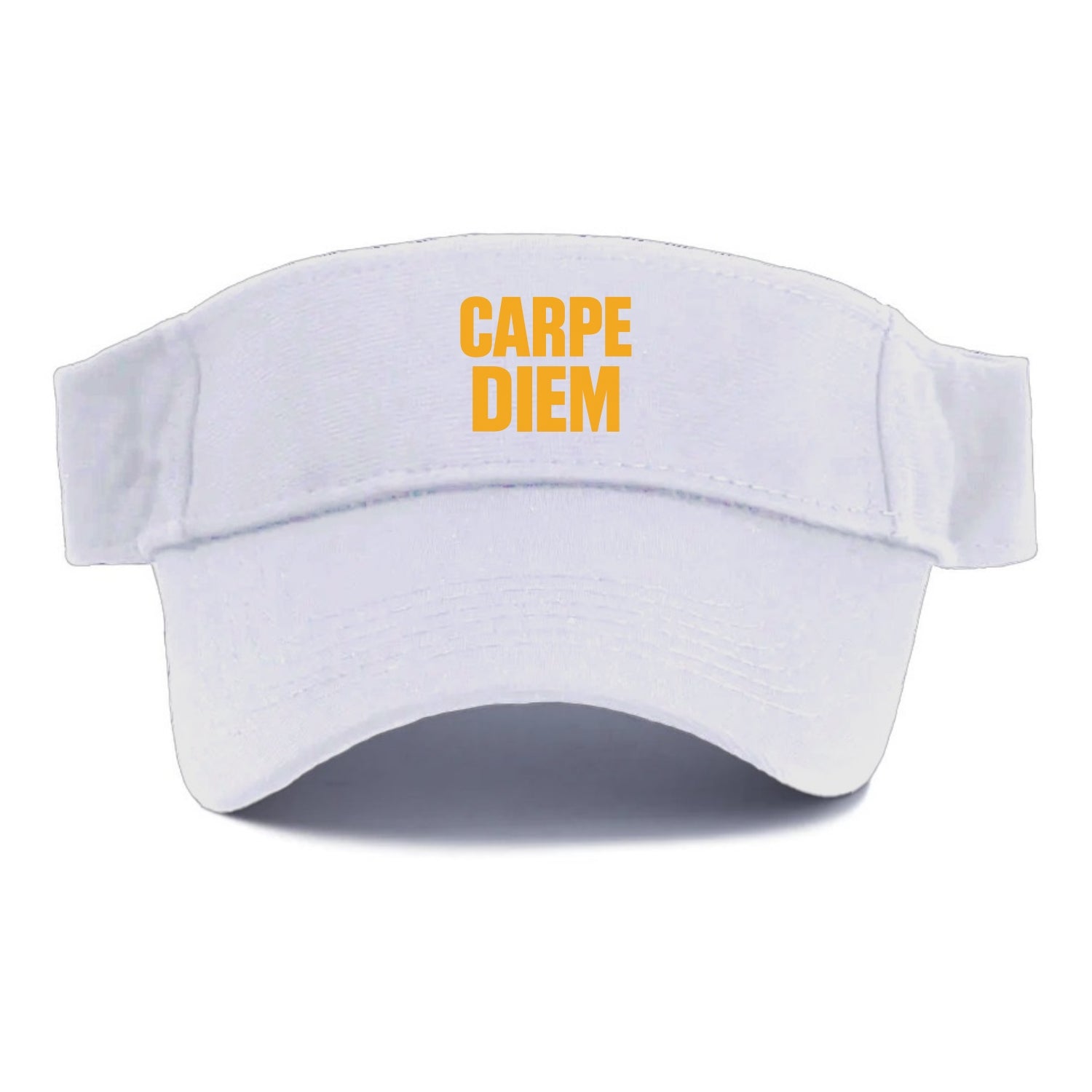 Bold typography design - "CARPE DIEM" - seize the day - Visor - White