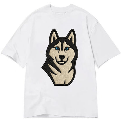 Husky - Blue eyes close-up portrait - Cl Classic T-shirt - White