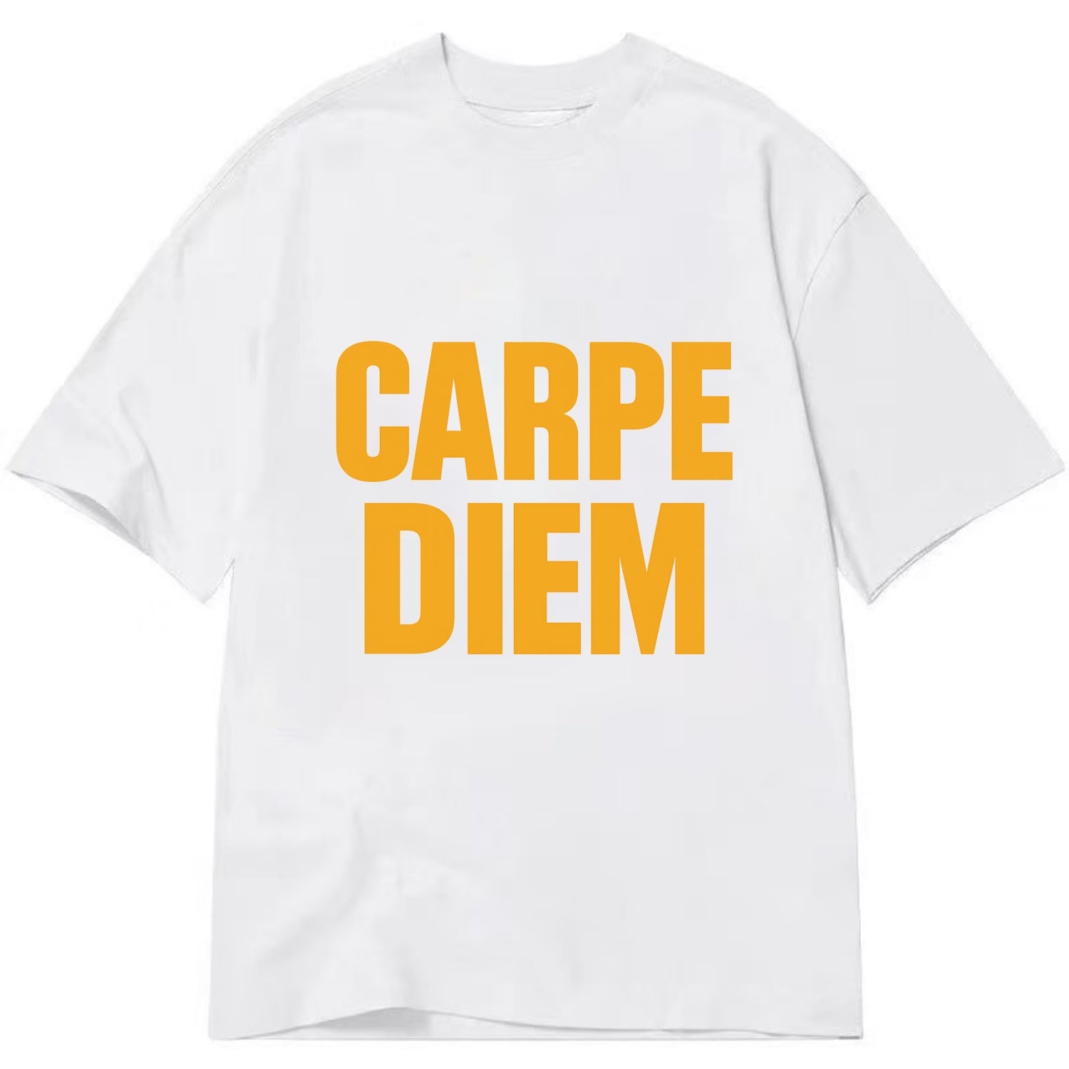 Bold typography design - "CARPE DIEM" - seize the day - Classic T-shirt - White