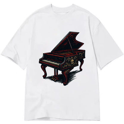 Harpsichord with baroque decorative styling - Classic T-shirt - White