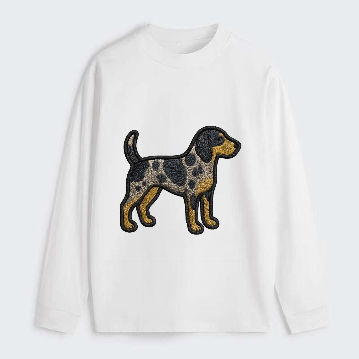 Bluetick Coonhound - Trendy spotted hound logo with prominent black - Classic Long Sleeve Shirt - White