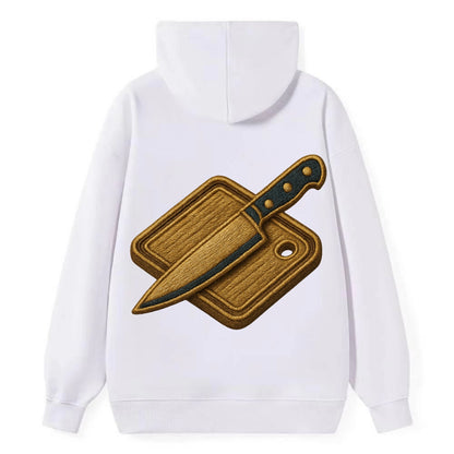 Chef knife with cutting board - culinary enthusiast - Classic Pullover Hoodie - White
