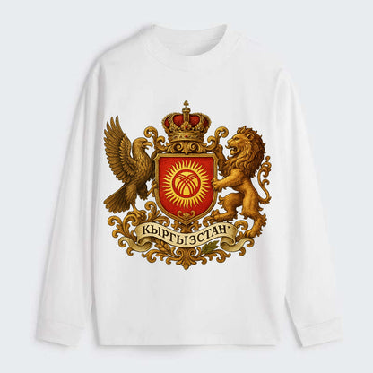 Kyrgyzstan Tunduk Emblem - Classic Long Sleeve Shirt - White
