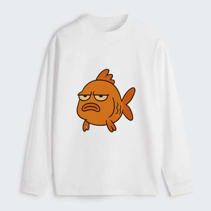 The Goldfish Judging Silently - Classic Long Sleeve Shirt - White