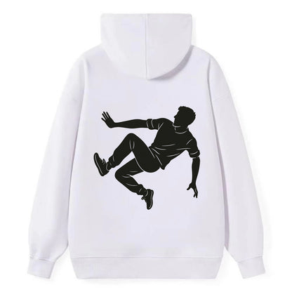 Parkour athlete wall run - Classic Pullover Hoodie - White