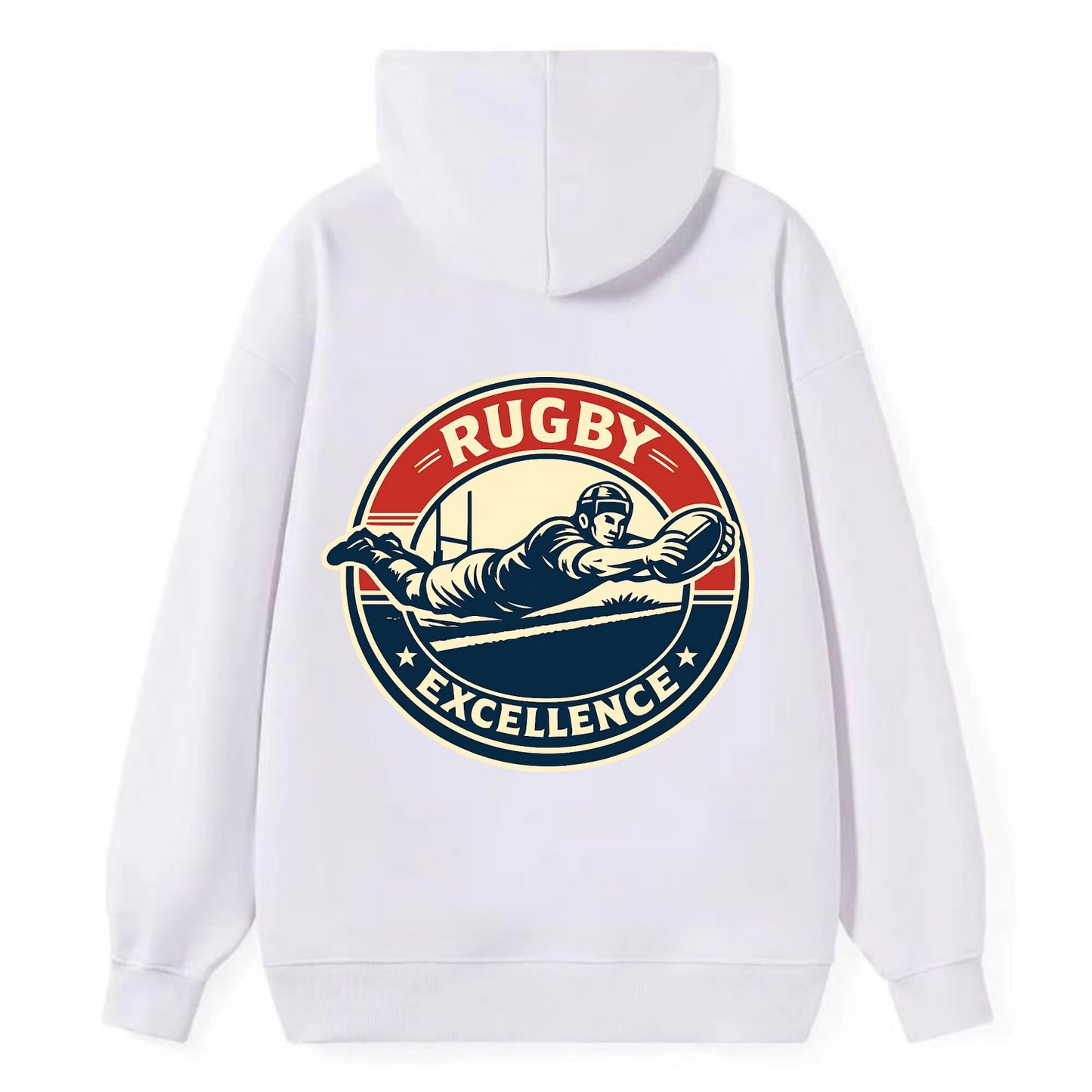 Epic Try Dive Emblem - Classic Pullover Hoodie - White