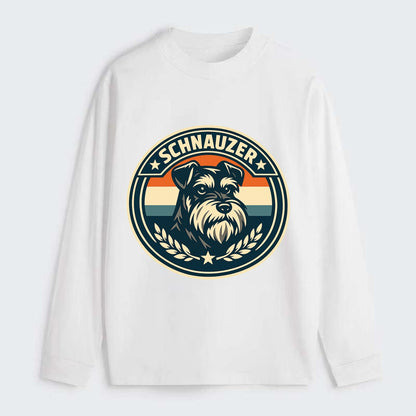 Noble Schnauzer Emblem - Classic Long Sleeve Shirt - White