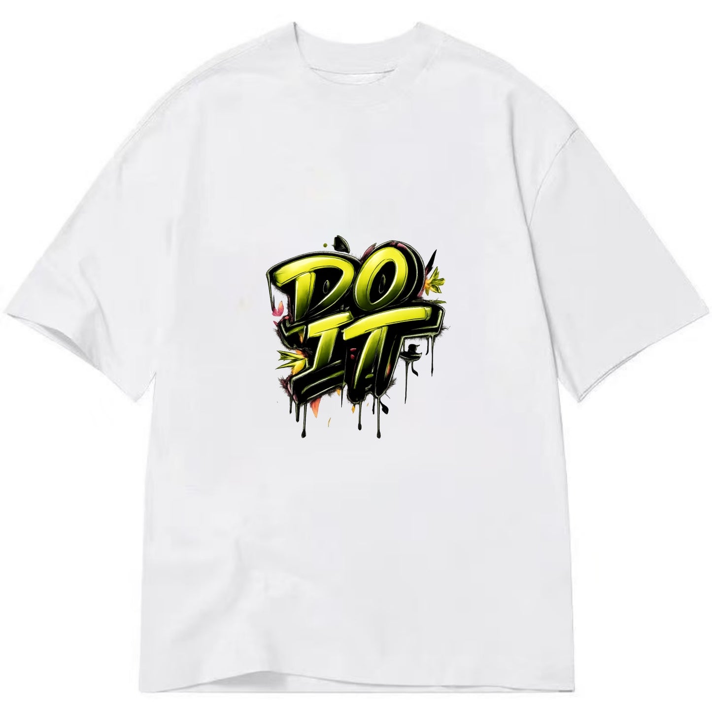 Bold typography design - "DO IT" - just do it, stop waiting - Classic T-shirt - White