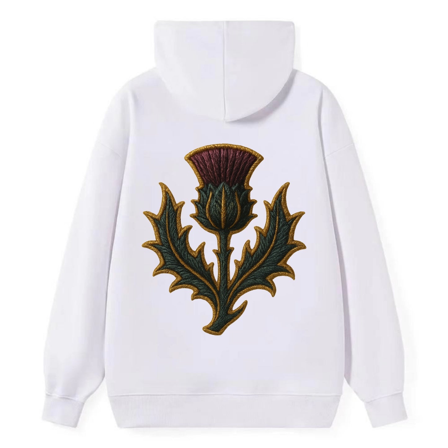 Scottish Thistle  - Classic Pullover Hoodie - White