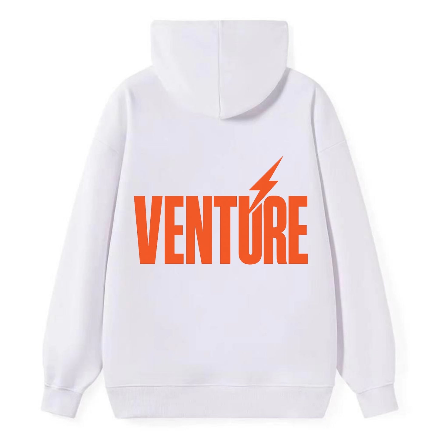 Bold typography design - "VENTURE" - taking risks, bold exploration - Classic Pullover Hoodie - White