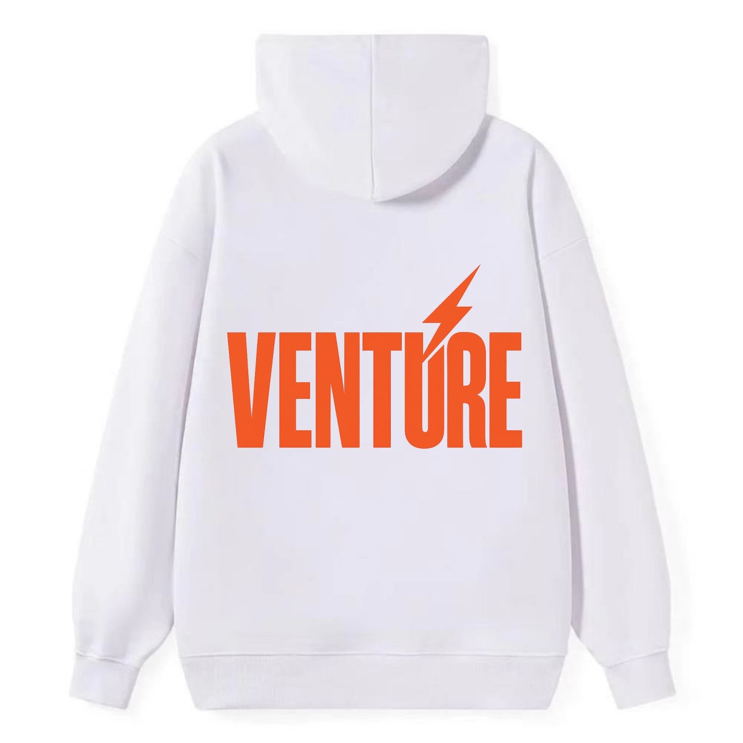 Bold typography design - "VENTURE" - taking risks, bold exploration - Classic Pullover Hoodie - White