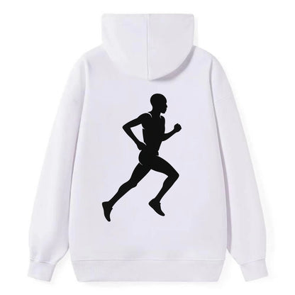 Kenyan distance runner stride - Classic Pullover Hoodie - White