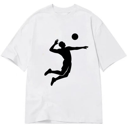 Volleyball player spiking ball - Classic T-shirt - White