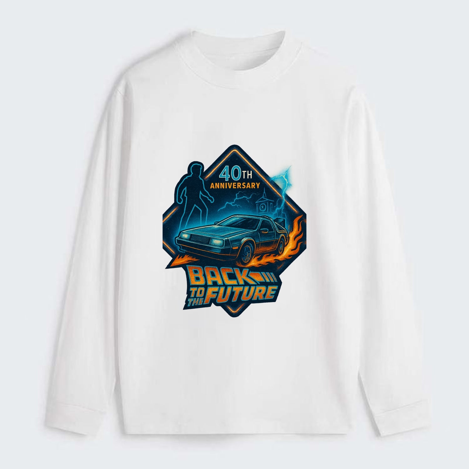 Back To The Future 40th Anniversary 2 - Classic Long Sleeve Shirt - White