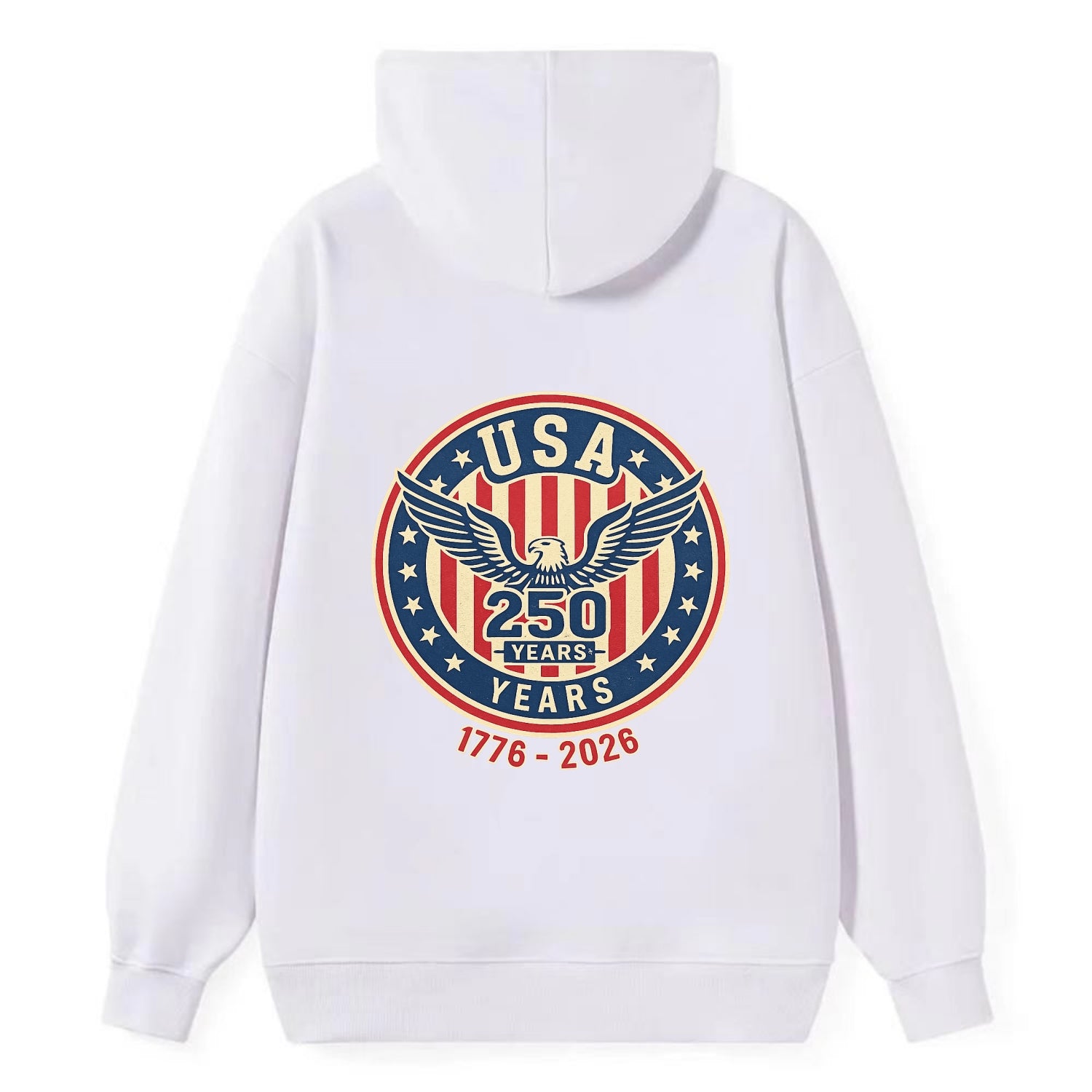 Usa 250 Years Eagle Seal - Classic Pullover Hoodie - White