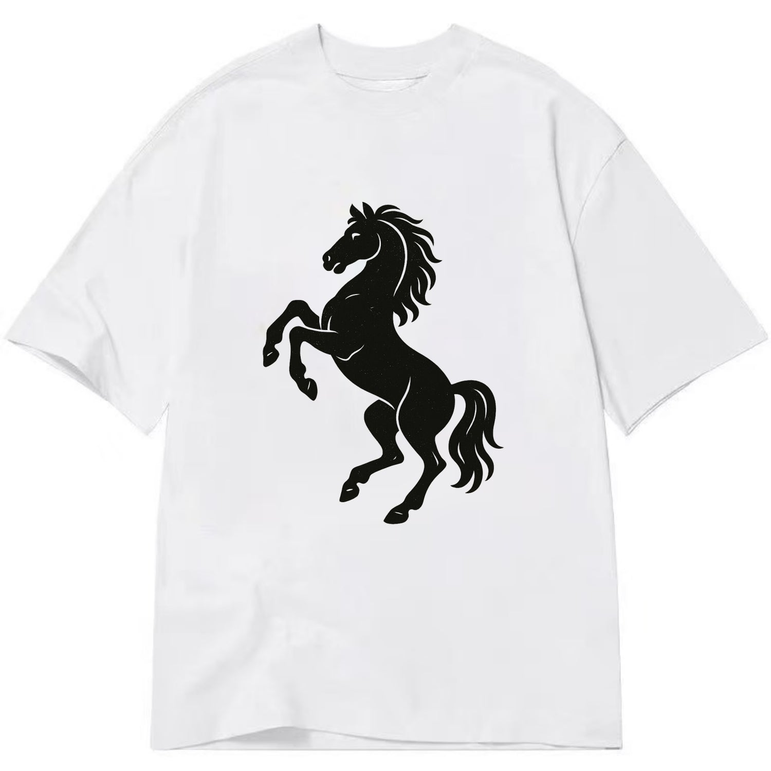 Stallion rearing on hind legs - Classic T-shirt - White