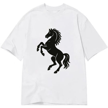 Stallion rearing on hind legs - Classic T-shirt - White