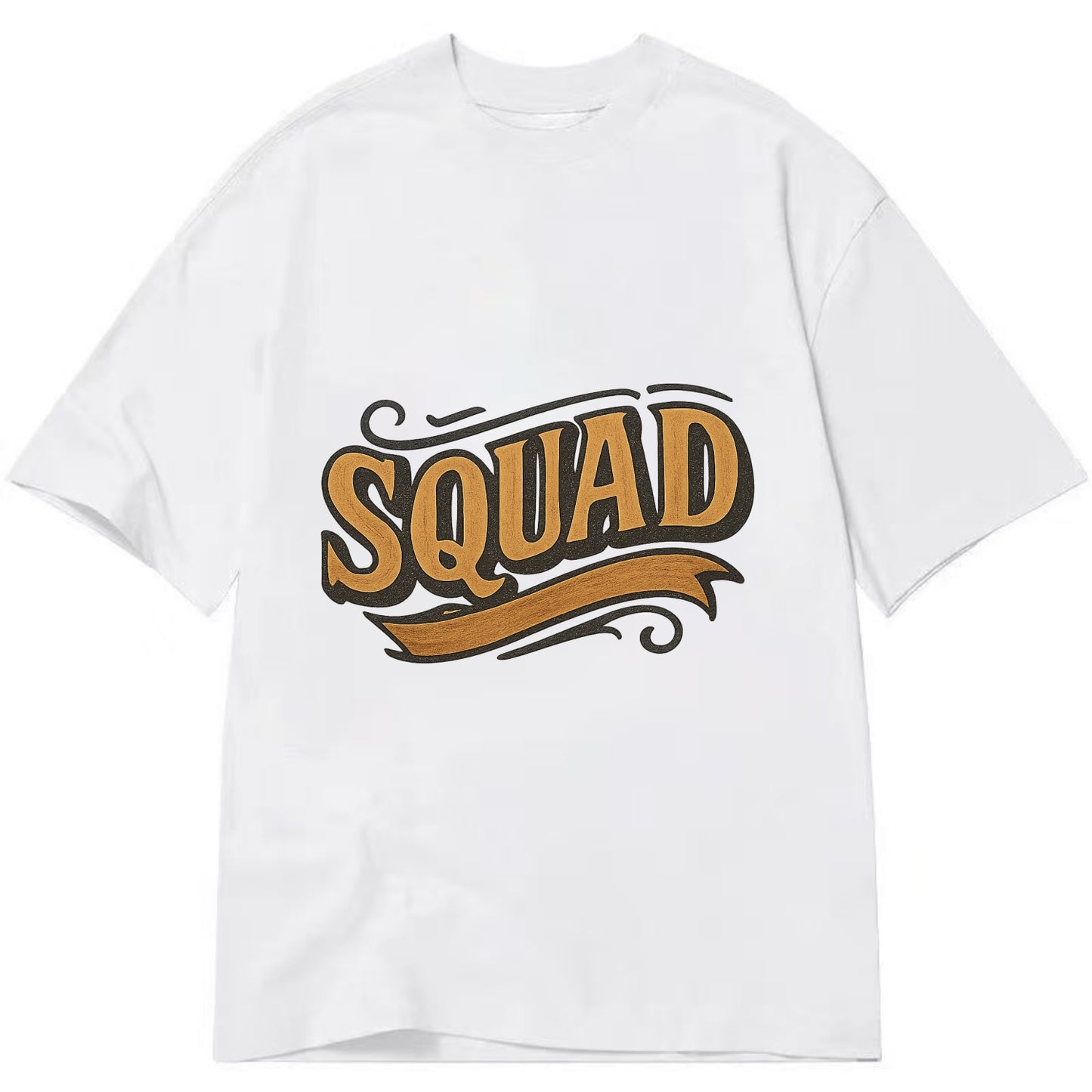 Bold typography design - "SQUAD" - your crew, your people - Classic T-shirt - White