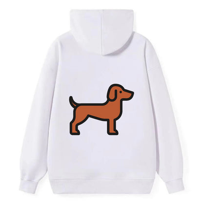 Vizsla - Rust colored flat side profile - Classic Pullover Hoodie - White