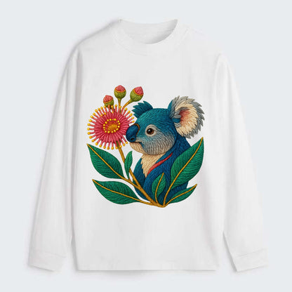 Koala Eucalyptus Bloom - Classic Long Sleeve Shirt - White