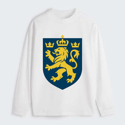Sweden Three Crowns Emblem - Classic Long Sleeve Shirt - White