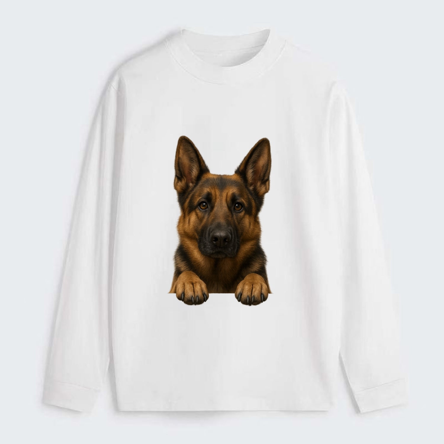 German Shepherd  - Classic Long Sleeve Shirt - White