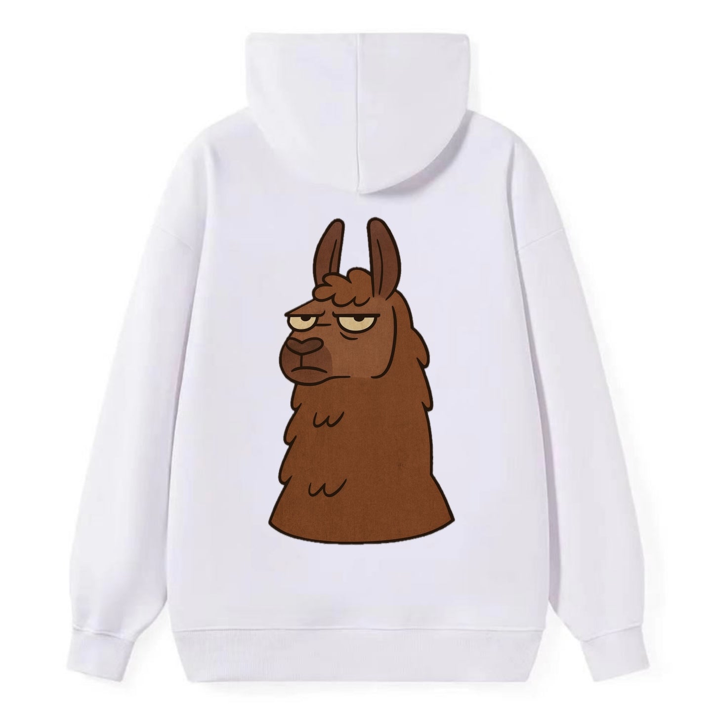 The Llama Judging Silently - Classic Pullover Hoodie - White
