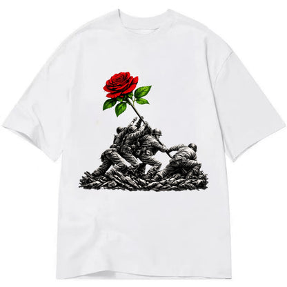 Iwo Jima Rose - Classic T-shirt - White