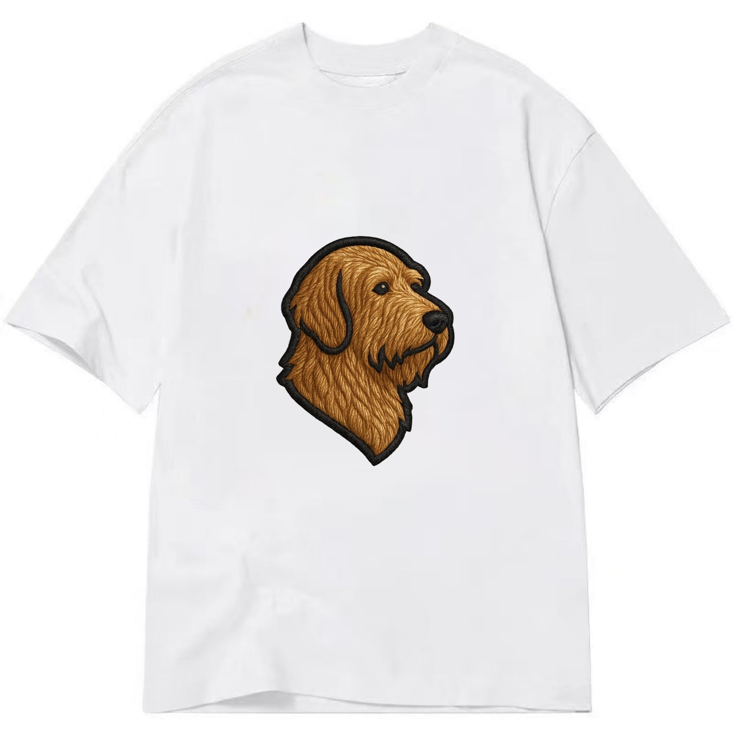 Otterhound - Trendy shaggy hound logo wi - Classic T-shirt - White
