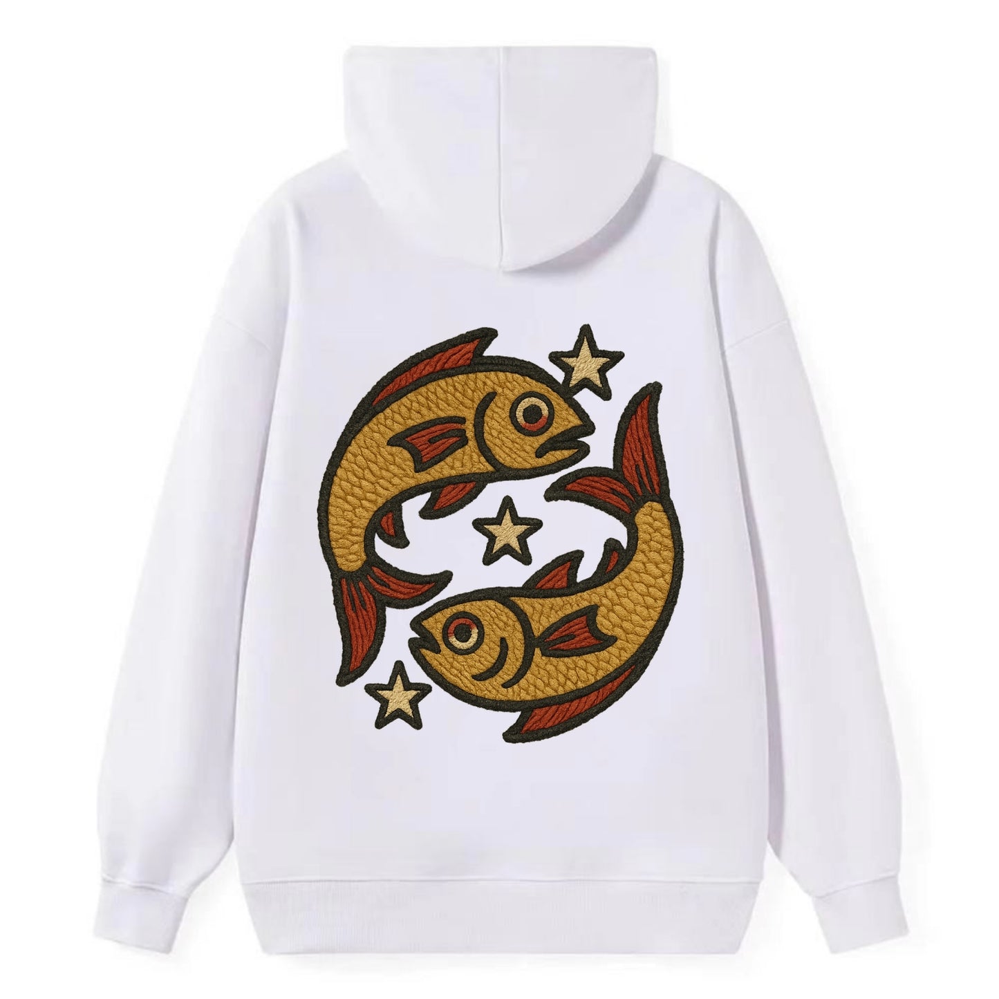 Pisces Fish  - Classic Pullover Hoodie - White