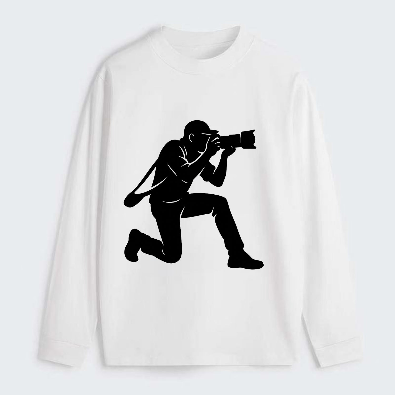 Photographer capturing perfect shot - Classic Long Sleeve Shirt - White