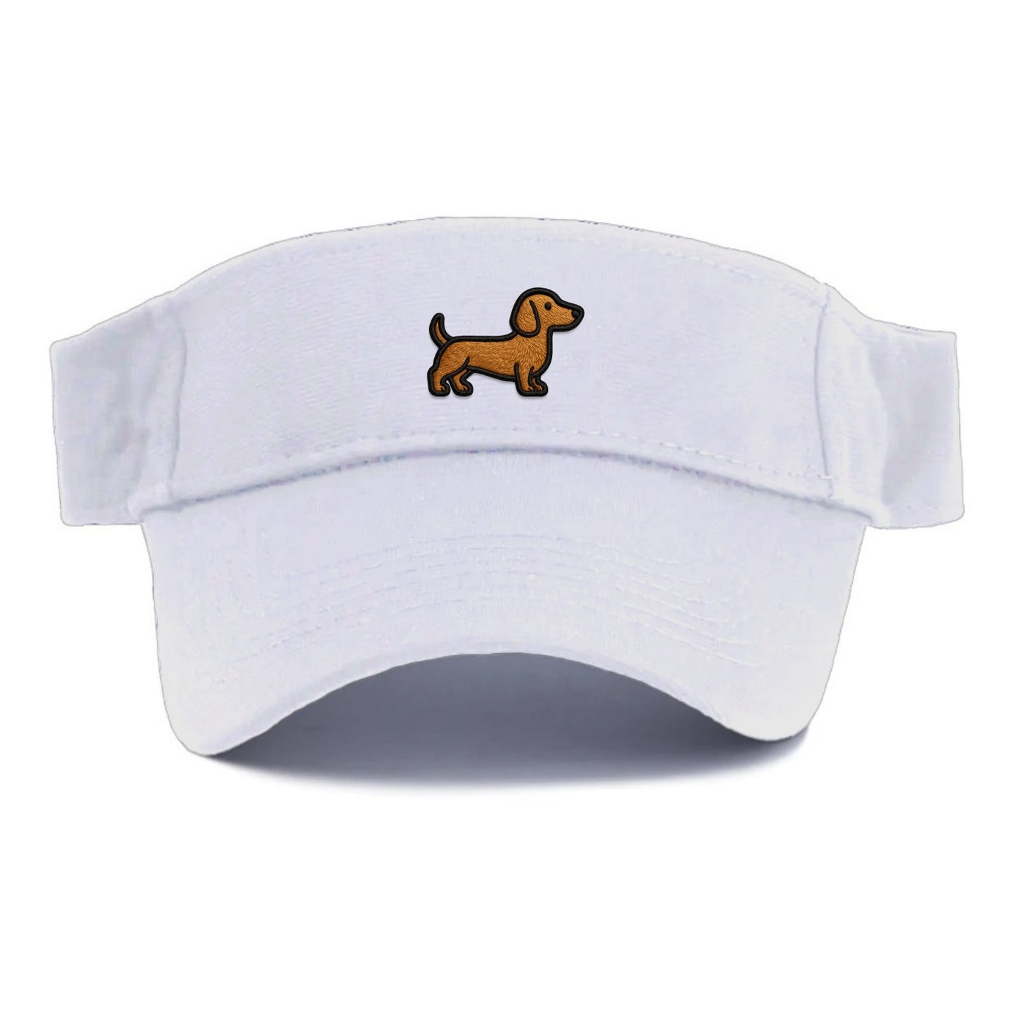 Dachshund - Modern elongated silhouette - Visor - White
