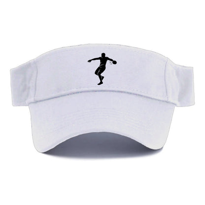 Discus thrower spinning release - Visor - White
