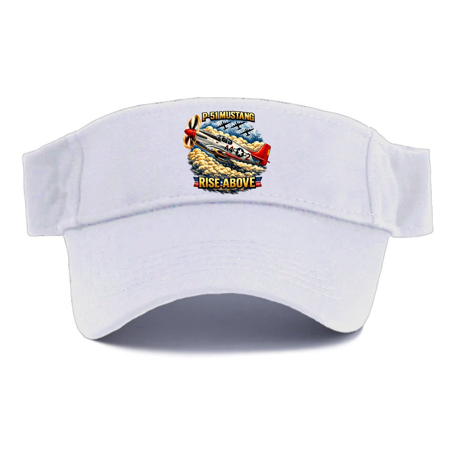 P 51 Mustang Rise Above - Visor - White