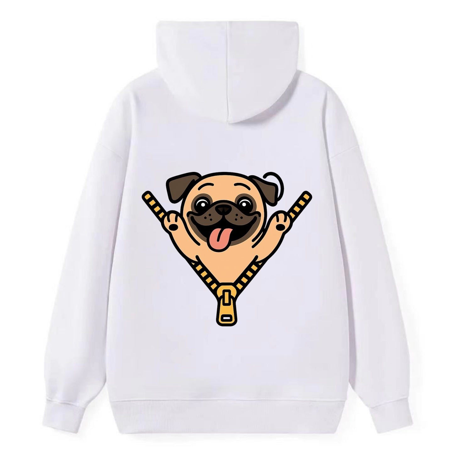 Pug - Classic Pullover Hoodie - White