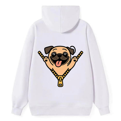 Pug - Classic Pullover Hoodie - White