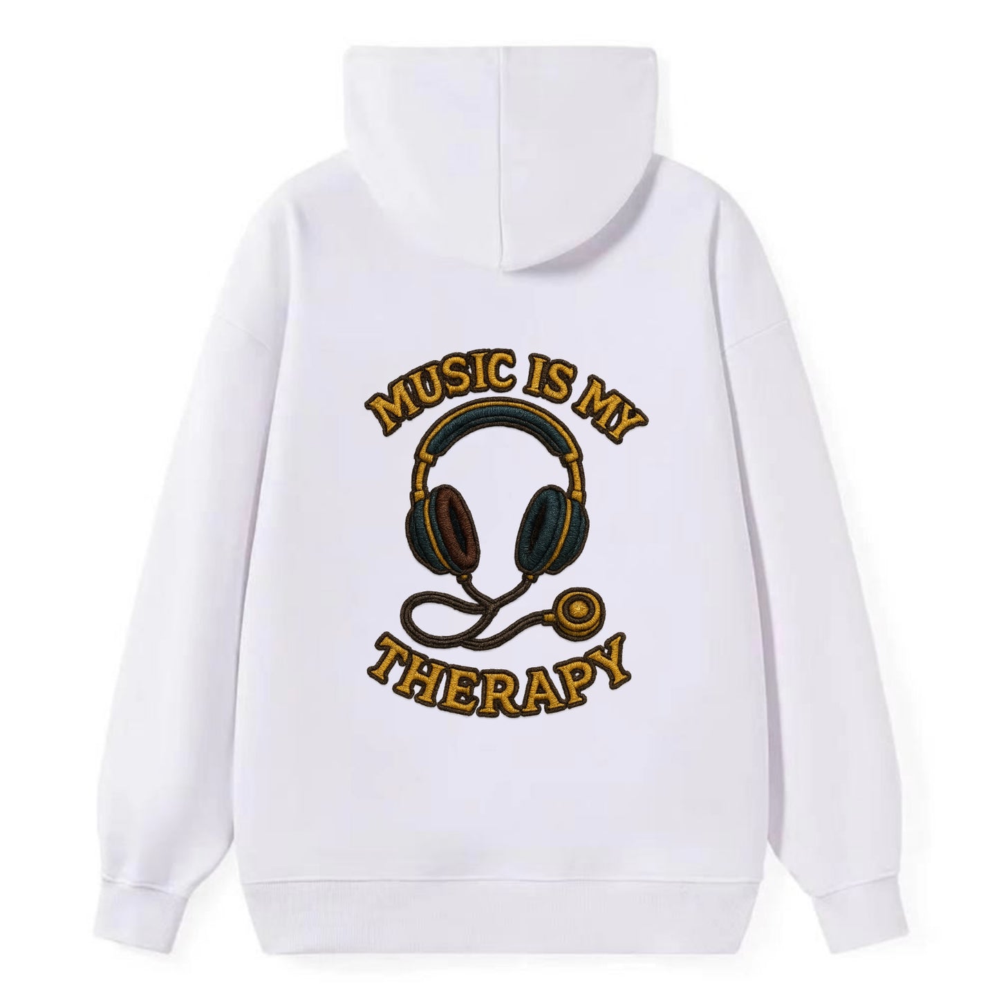 Music Is My Therapy  - Classic Pullover Hoodie - White