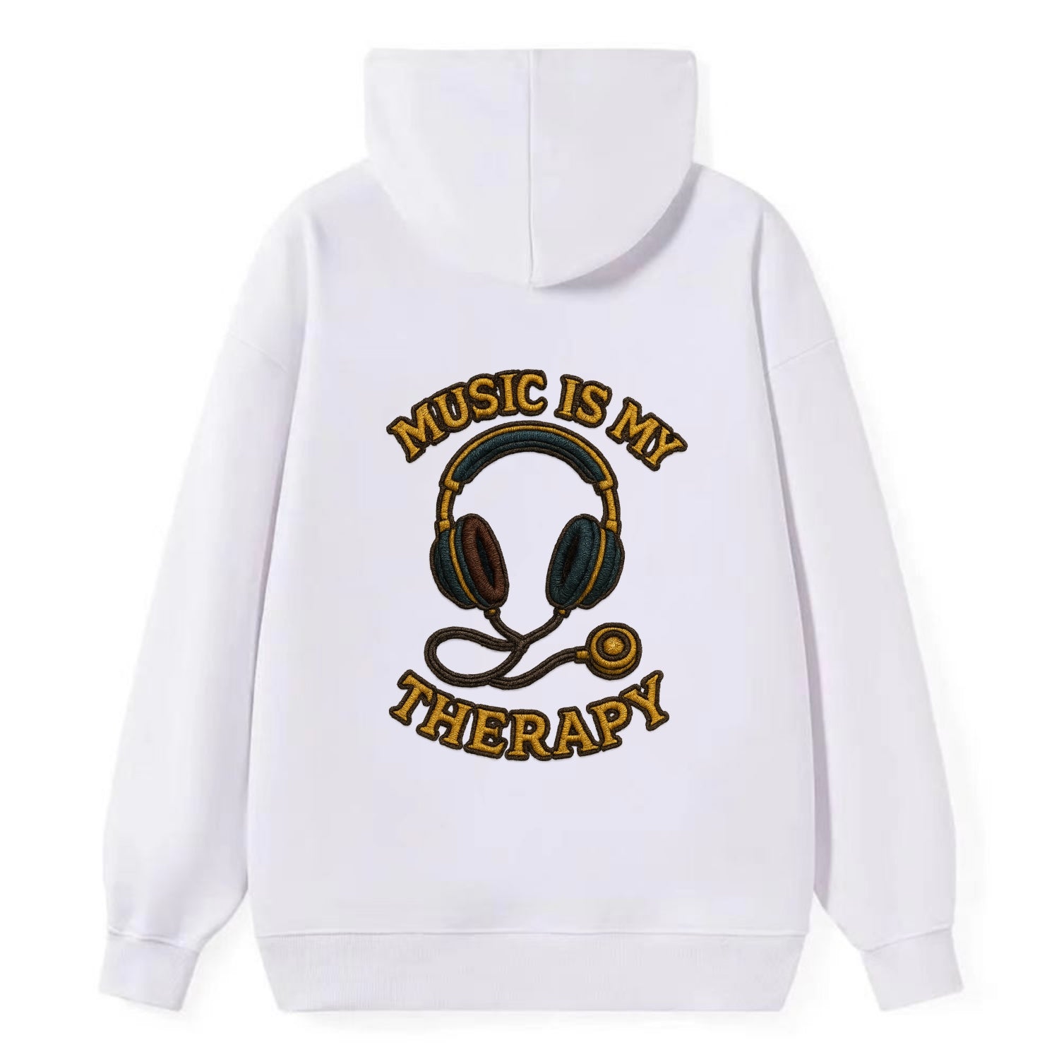 Music Is My Therapy  - Classic Pullover Hoodie - White