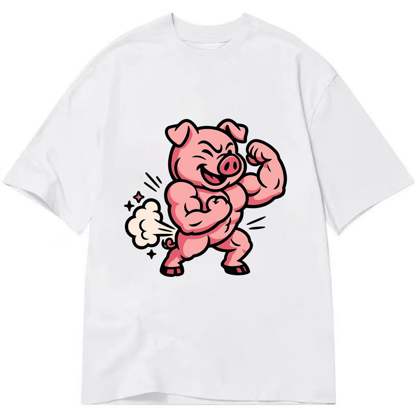 Strong Pig - Classic T-shirt - White