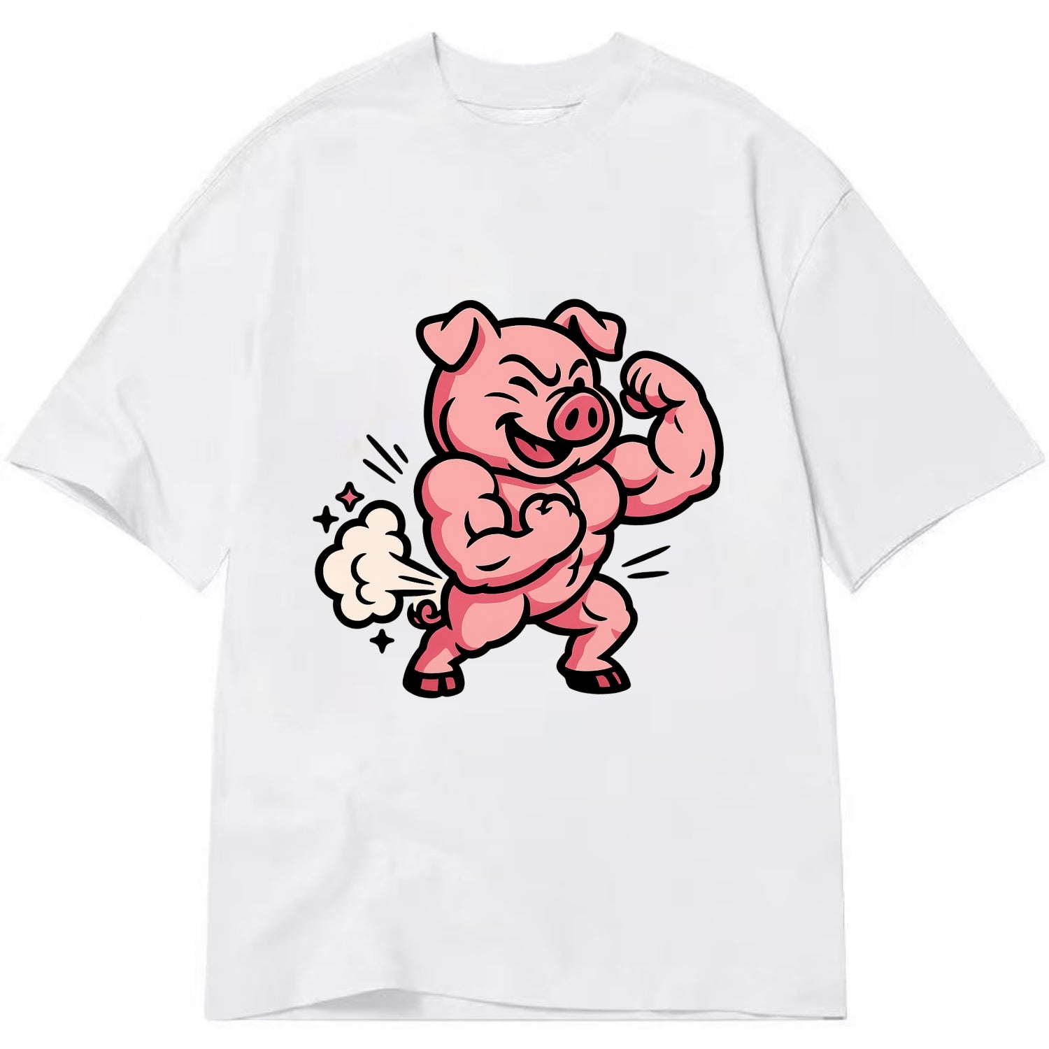 Strong Pig - Classic T-shirt - White