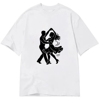 Salsa dancers spinning turn - Classic T-shirt - White