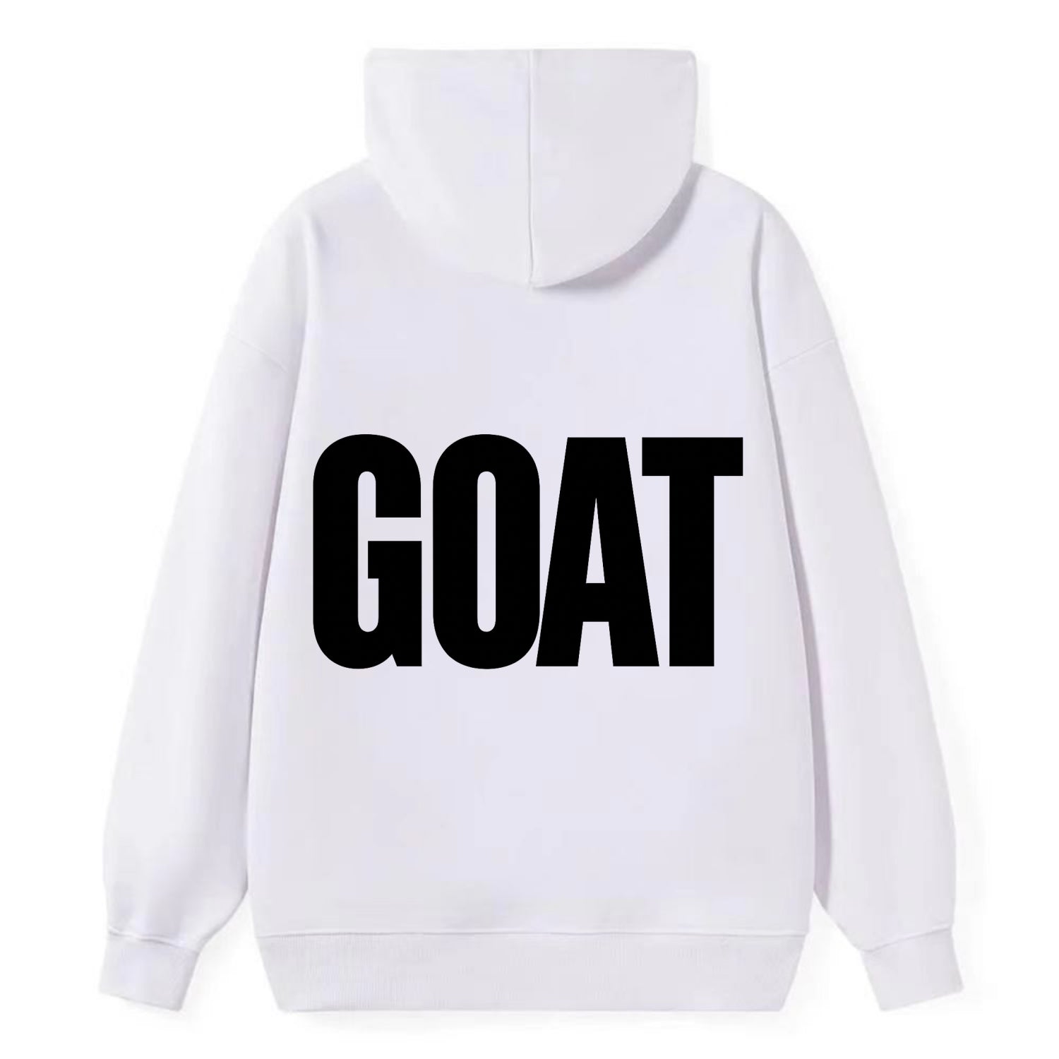 Bold typography design - "GOAT" - greatest of all time - Classic Pullover Hoodie - White