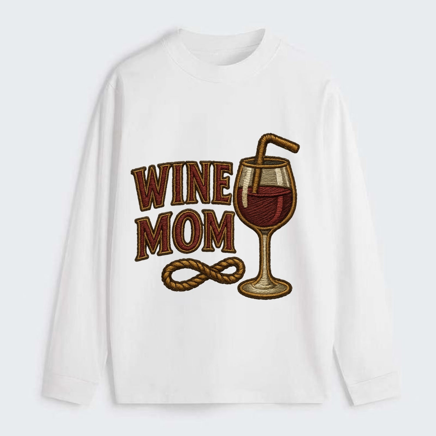 Wine Mom  - Classic Long Sleeve Shirt - White