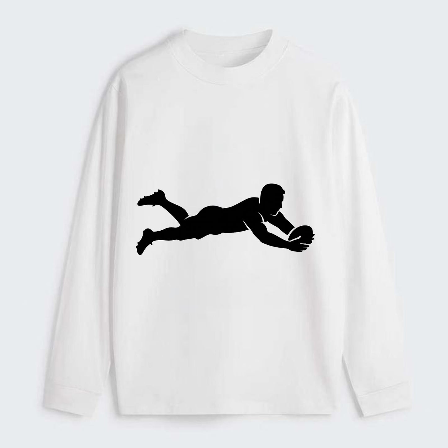 Rugby player diving for try - Classic Long Sleeve Shirt - White