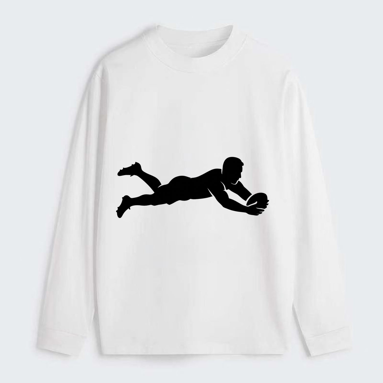 Rugby player diving for try - Classic Long Sleeve Shirt - White