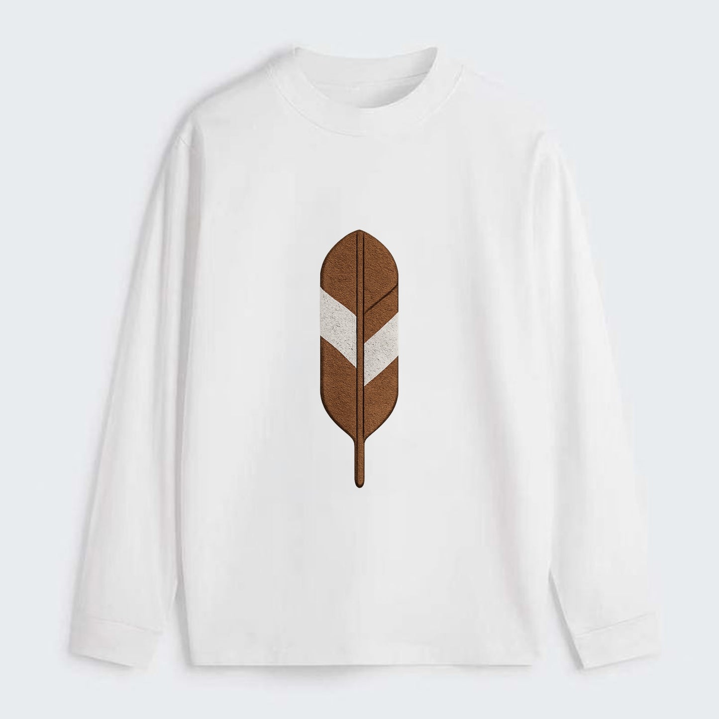 Eagle Feather  - Classic Long Sleeve Shirt - White