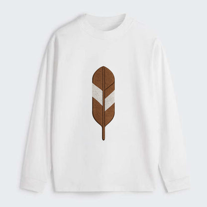 Eagle Feather  - Classic Long Sleeve Shirt - White