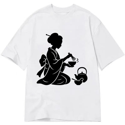 Geisha traditional tea ceremony - Classic T-shirt - White
