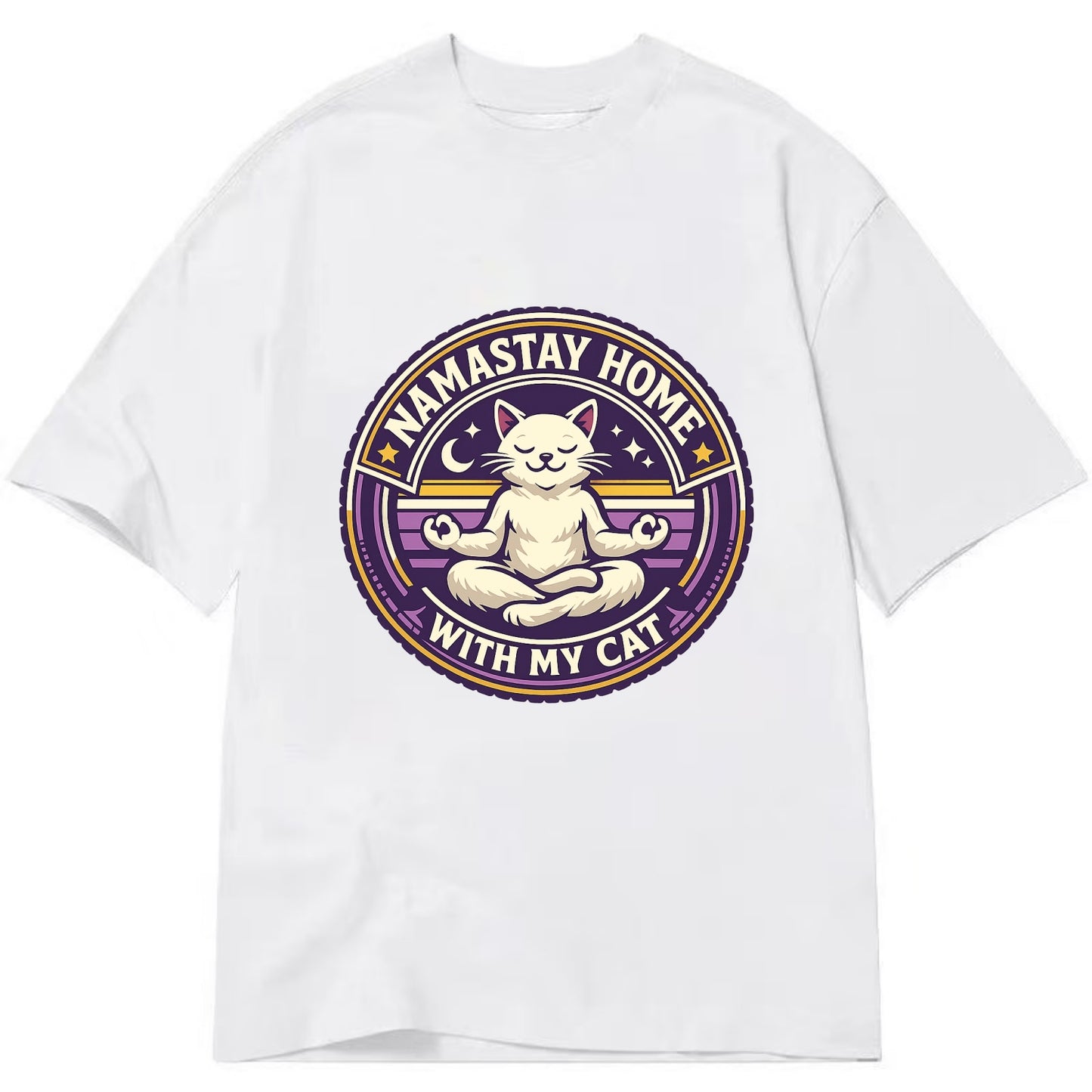 Zen Feline Retreat - Classic T-shirt - White